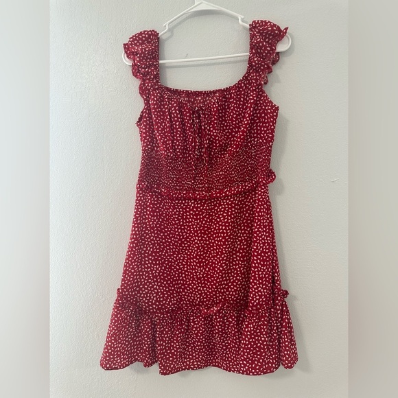 Red polka dot woman dress sz M - Picture 2 of 4